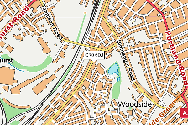 CR0 6DJ map - OS VectorMap District (Ordnance Survey)