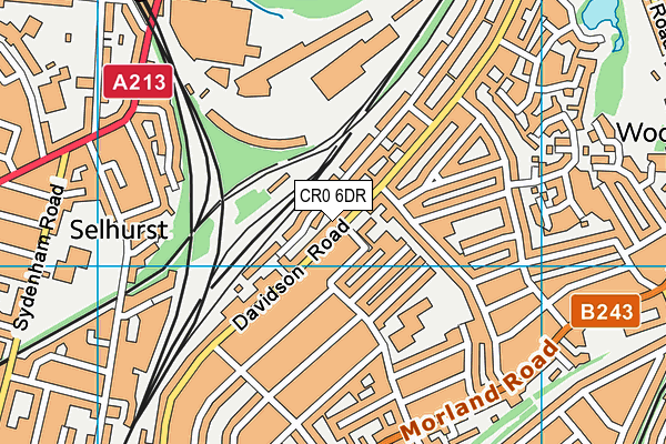 CR0 6DR map - OS VectorMap District (Ordnance Survey)