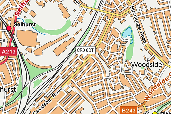 CR0 6DT map - OS VectorMap District (Ordnance Survey)