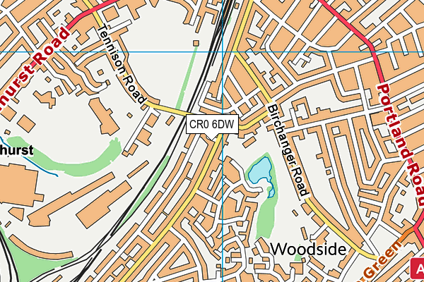 CR0 6DW map - OS VectorMap District (Ordnance Survey)