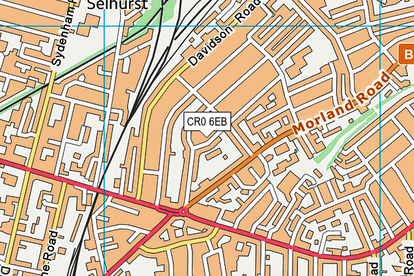 CR0 6EB map - OS VectorMap District (Ordnance Survey)