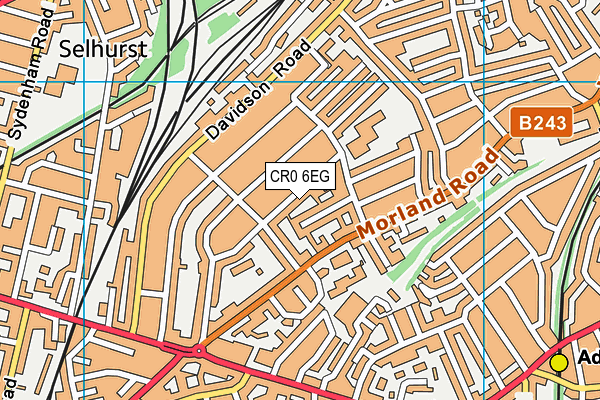 CR0 6EG map - OS VectorMap District (Ordnance Survey)