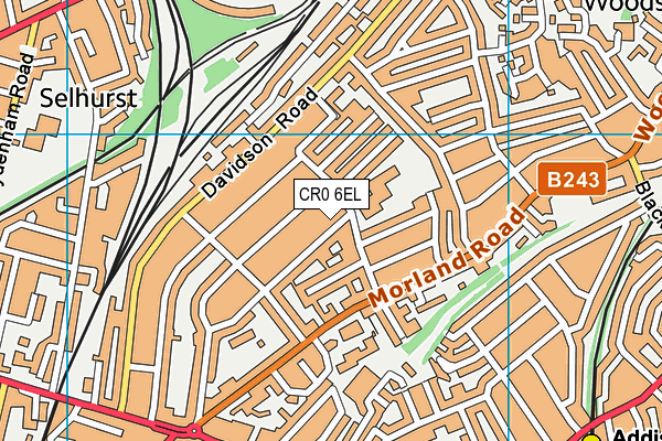 CR0 6EL map - OS VectorMap District (Ordnance Survey)