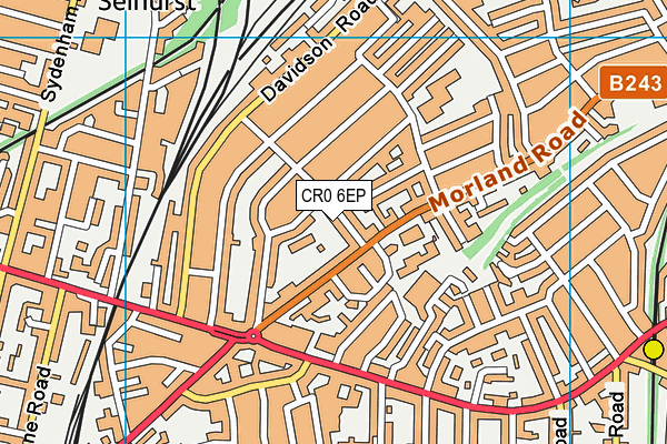 CR0 6EP map - OS VectorMap District (Ordnance Survey)