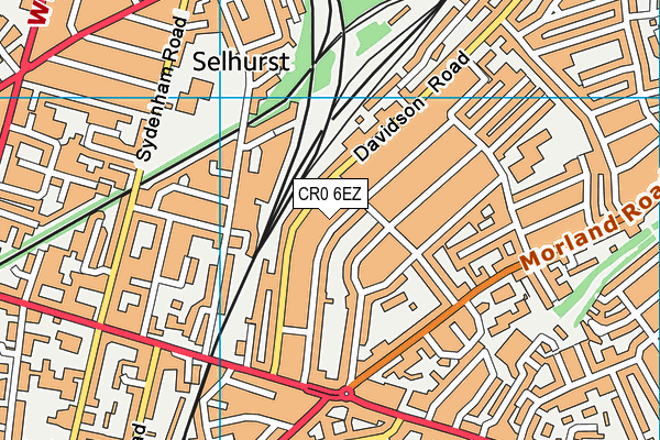 CR0 6EZ map - OS VectorMap District (Ordnance Survey)