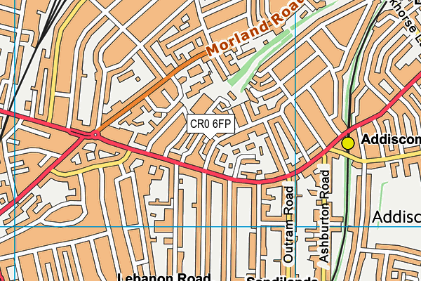 CR0 6FP map - OS VectorMap District (Ordnance Survey)