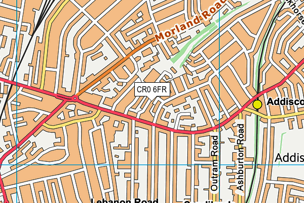 CR0 6FR map - OS VectorMap District (Ordnance Survey)