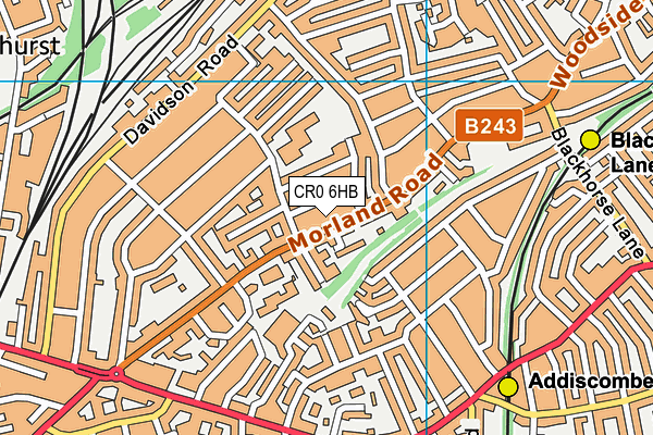 CR0 6HB map - OS VectorMap District (Ordnance Survey)