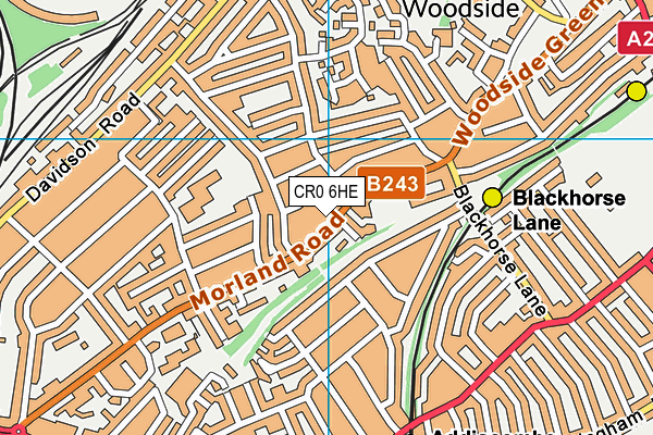 CR0 6HE map - OS VectorMap District (Ordnance Survey)