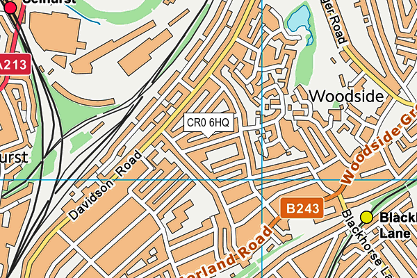 CR0 6HQ map - OS VectorMap District (Ordnance Survey)