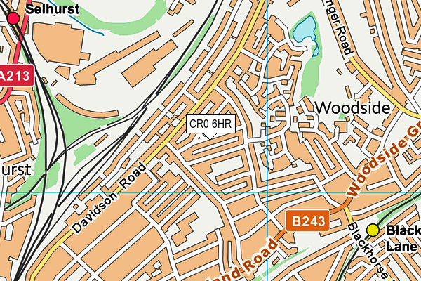 CR0 6HR map - OS VectorMap District (Ordnance Survey)