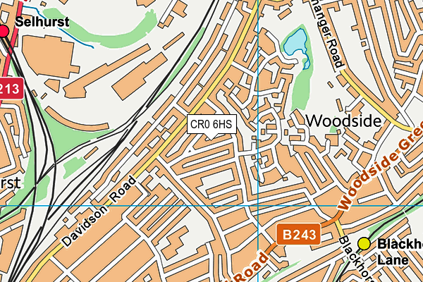 CR0 6HS map - OS VectorMap District (Ordnance Survey)