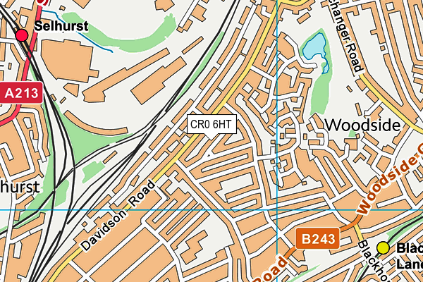 CR0 6HT map - OS VectorMap District (Ordnance Survey)