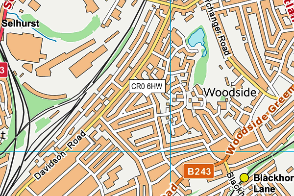 CR0 6HW map - OS VectorMap District (Ordnance Survey)