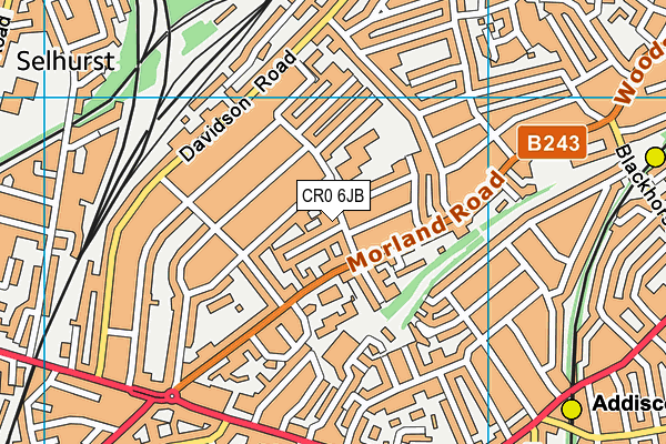 CR0 6JB map - OS VectorMap District (Ordnance Survey)