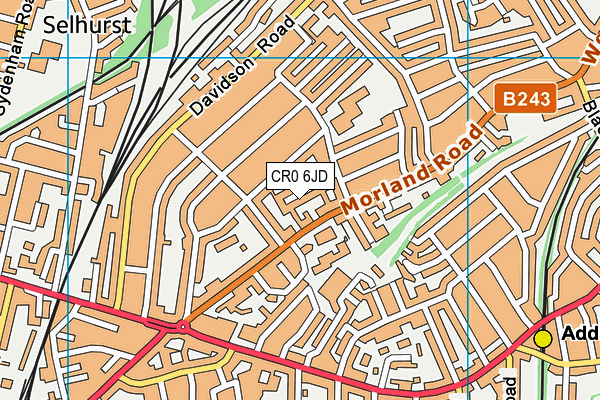 CR0 6JD map - OS VectorMap District (Ordnance Survey)