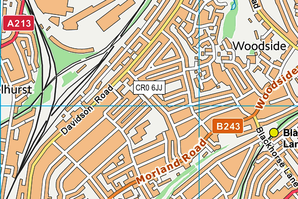 CR0 6JJ map - OS VectorMap District (Ordnance Survey)