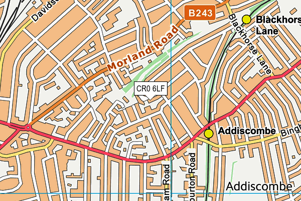 CR0 6LF map - OS VectorMap District (Ordnance Survey)