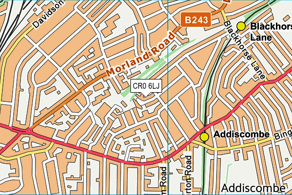 CR0 6LJ map - OS VectorMap District (Ordnance Survey)