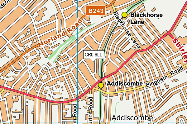 CR0 6LL map - OS VectorMap District (Ordnance Survey)