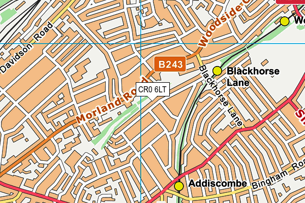 CR0 6LT map - OS VectorMap District (Ordnance Survey)