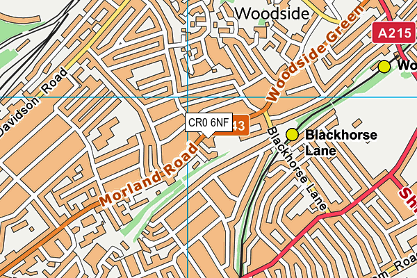 Woodside Primary School map (CR0 6NF) - OS VectorMap District (Ordnance Survey)