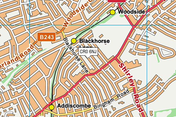 CR0 6NJ map - OS VectorMap District (Ordnance Survey)