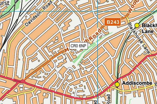 CR0 6NP map - OS VectorMap District (Ordnance Survey)