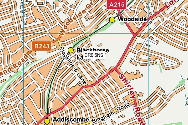 CR0 6NS map - OS VectorMap District (Ordnance Survey)