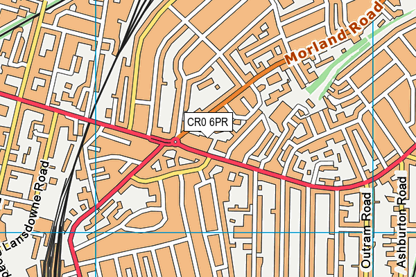 CR0 6PR map - OS VectorMap District (Ordnance Survey)