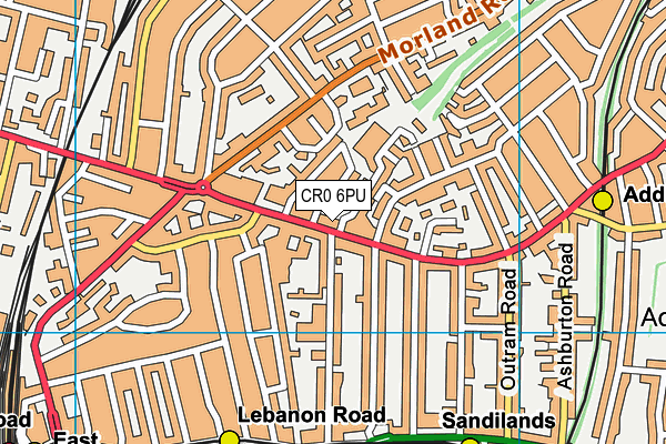 CR0 6PU map - OS VectorMap District (Ordnance Survey)