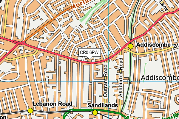 CR0 6PW map - OS VectorMap District (Ordnance Survey)