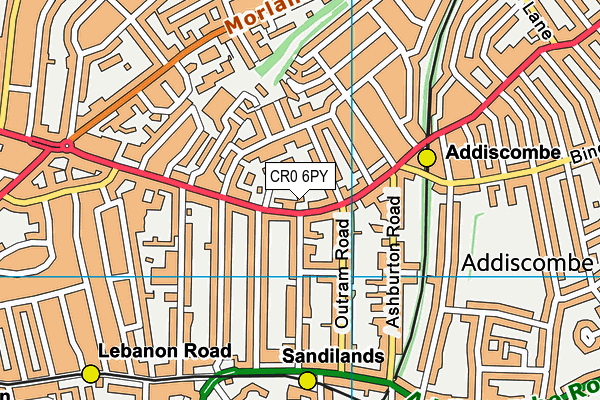 CR0 6PY map - OS VectorMap District (Ordnance Survey)