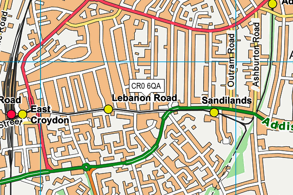 CR0 6QA map - OS VectorMap District (Ordnance Survey)