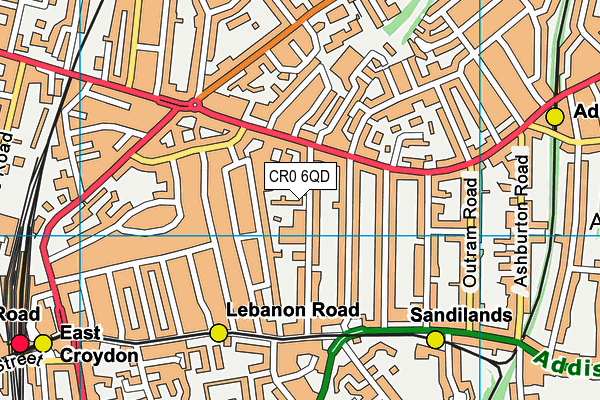 CR0 6QD map - OS VectorMap District (Ordnance Survey)