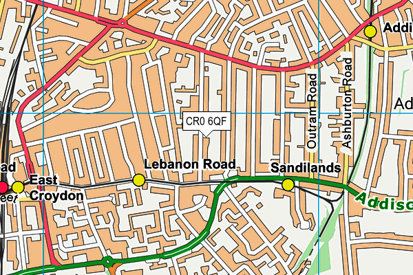 CR0 6QF map - OS VectorMap District (Ordnance Survey)