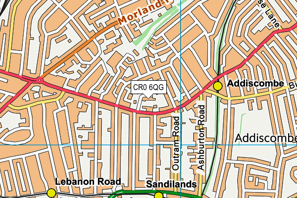 CR0 6QG map - OS VectorMap District (Ordnance Survey)