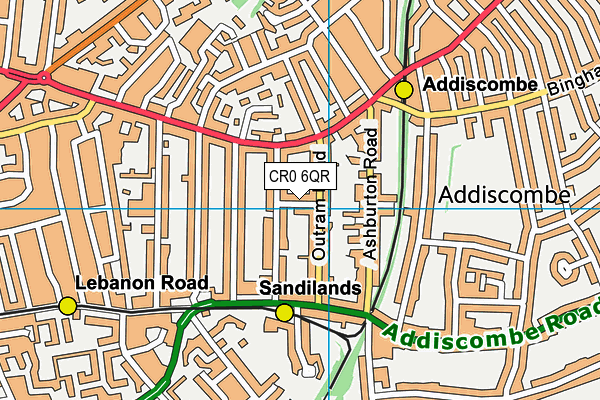 CR0 6QR map - OS VectorMap District (Ordnance Survey)