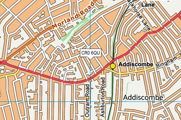 CR0 6QU map - OS VectorMap District (Ordnance Survey)