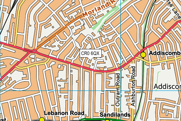 CR0 6QX map - OS VectorMap District (Ordnance Survey)