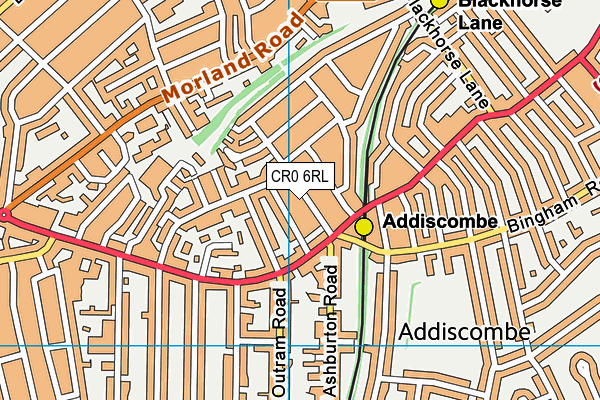 CR0 6RL map - OS VectorMap District (Ordnance Survey)