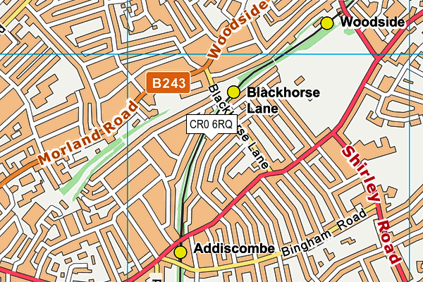 CR0 6RQ map - OS VectorMap District (Ordnance Survey)