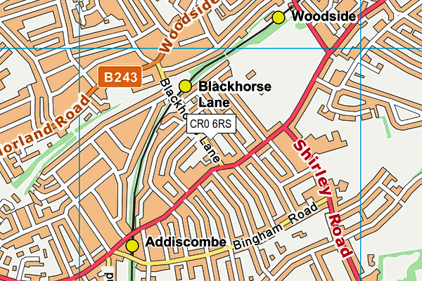 CR0 6RS map - OS VectorMap District (Ordnance Survey)