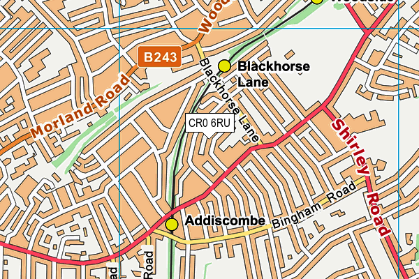 CR0 6RU map - OS VectorMap District (Ordnance Survey)