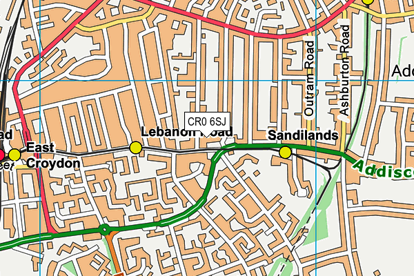 CR0 6SJ map - OS VectorMap District (Ordnance Survey)