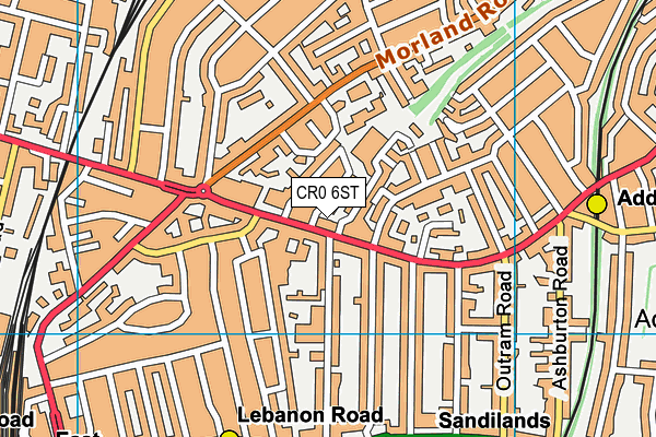 CR0 6ST map - OS VectorMap District (Ordnance Survey)