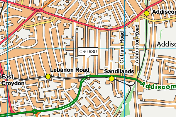 CR0 6SU map - OS VectorMap District (Ordnance Survey)