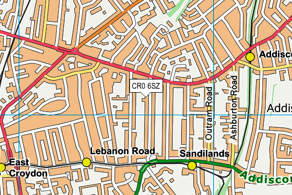 CR0 6SZ map - OS VectorMap District (Ordnance Survey)