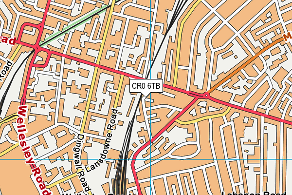 CR0 6TB map - OS VectorMap District (Ordnance Survey)