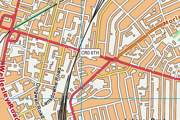 CR0 6TH map - OS VectorMap District (Ordnance Survey)